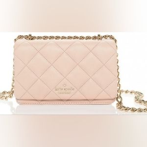 Kate spade quilted cross body light pink purse